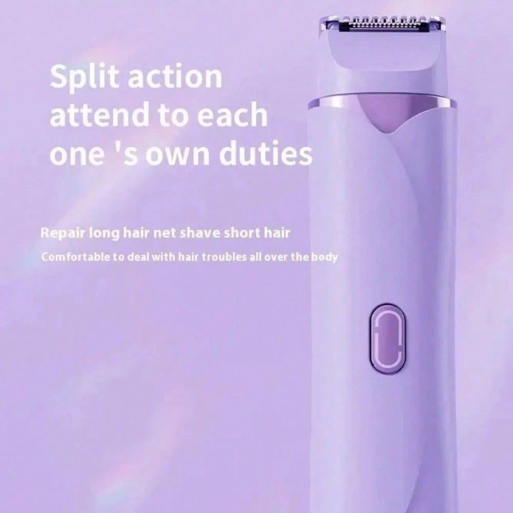 Double Beard Grooming Head Multi-Function Epilator USB Rechargeable Painless Women Hair Remover Mini Size Gentle Electric Shaver