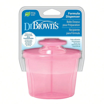 Dr Brown'S Travel Formula Dispenser With Lid,- Pink- Holds 27oz