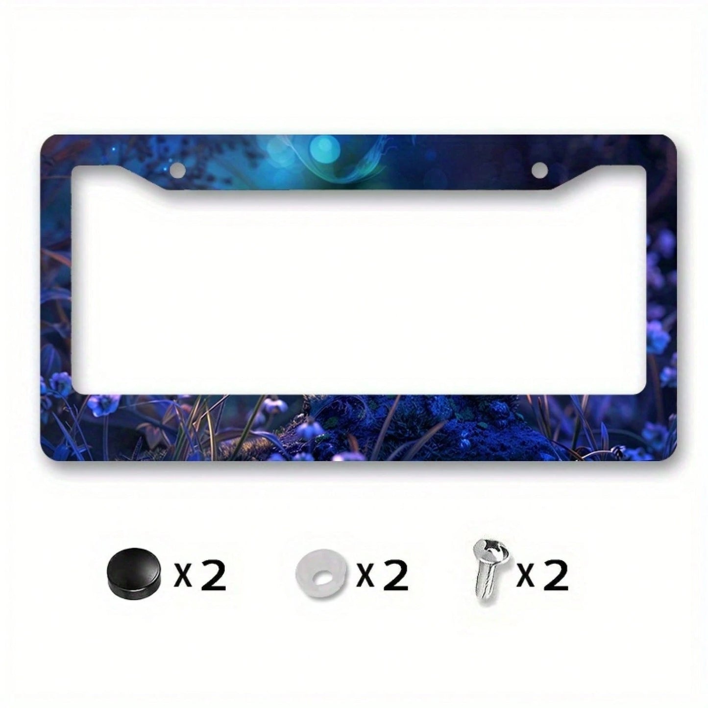 Dragonfly-Themed Metal License Plate Frame- 6.3x12.2- Durable, Rustproof & Easy Install- Decorative Car Front Plate Cover, Room Decor- Car Enthusiasts & Dragonfly Lovers- Great Car Owners & Home