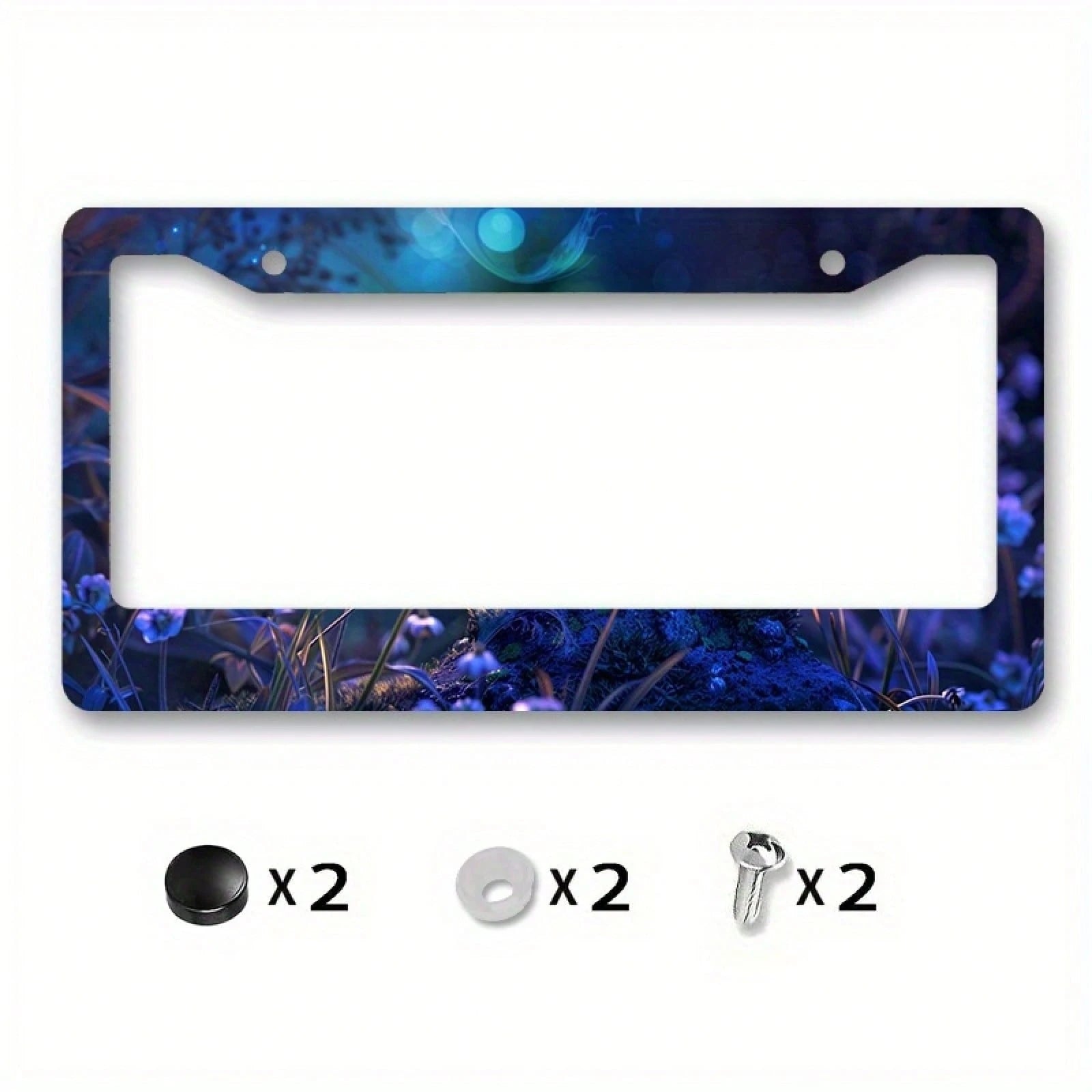Dragonfly-Themed Metal License Plate Frame- 6.3x12.2- Durable, Rustproof & Easy Install- Decorative Car Front Plate Cover, Room Decor- Car Enthusiasts & Dragonfly Lovers- Great Car Owners & Home