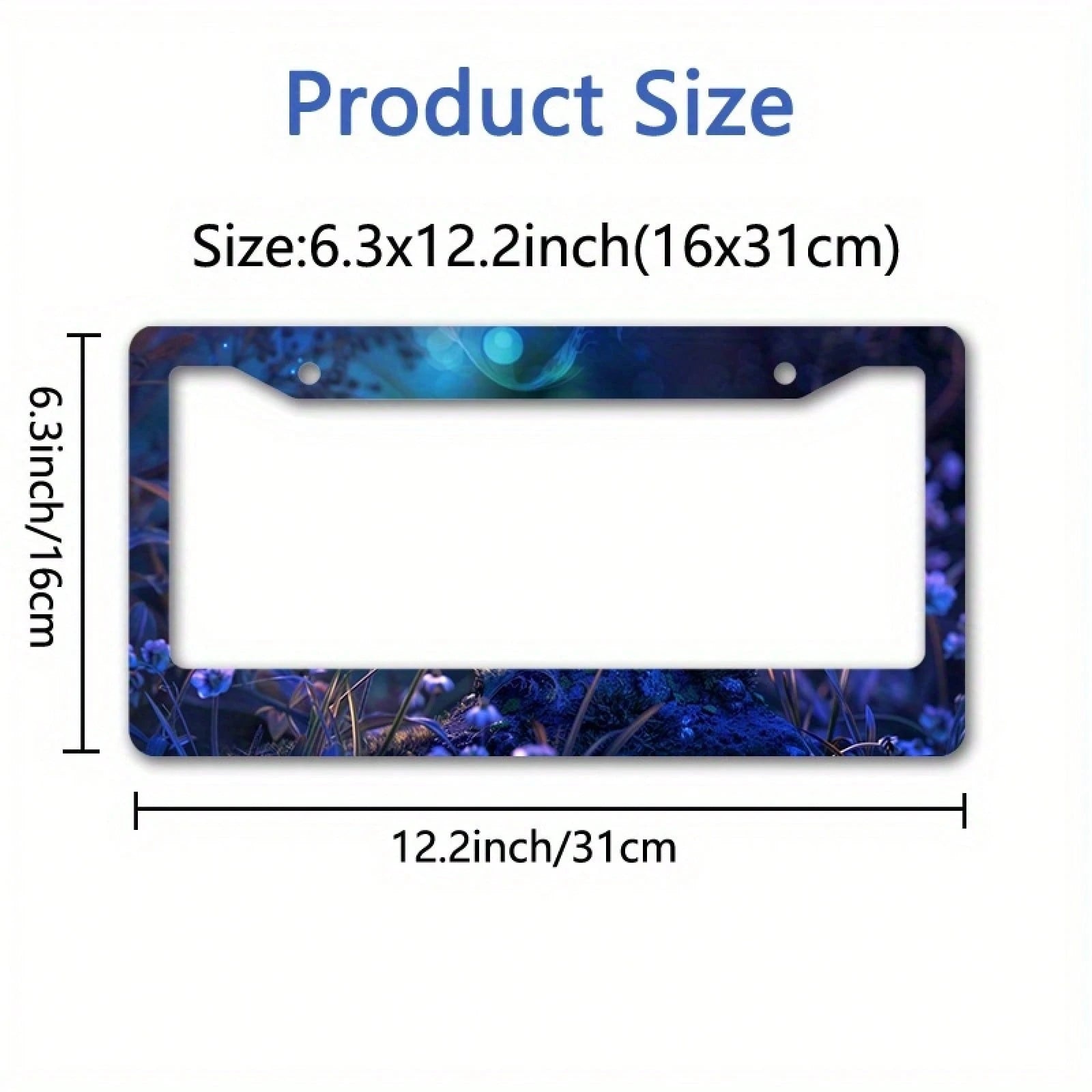 Dragonfly-Themed Metal License Plate Frame- 6.3x12.2- Durable, Rustproof & Easy Install- Decorative Car Front Plate Cover, Room Decor- Car Enthusiasts & Dragonfly Lovers- Great Car Owners & Home