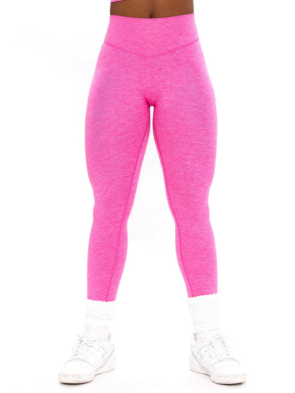 Dream Heathered Legging 26" - Candy Crush Pink
