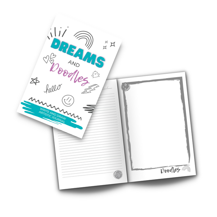 Kids Dreams and Doodles Write and Draw Artistic Journal for girls