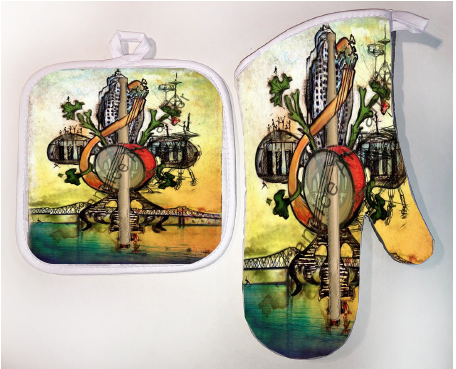 Pot Holder & Oven Mitt Set