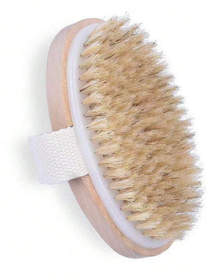 Dual-Purpose Wet & Dry Body Exfoliating Brush- Soft Bristles Gently Slough Off Dead Skin Naturally To Improve Skin Health And Radiance, A Supple Yet Sturdy Natural Massage Brush