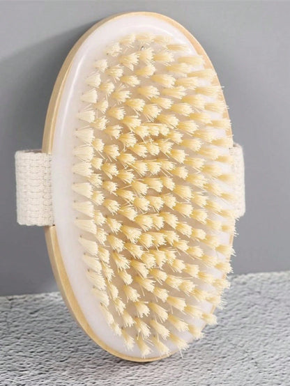 Dual-Purpose Wet & Dry Body Exfoliating Brush- Soft Bristles Gently Slough Off Dead Skin Naturally To Improve Skin Health And Radiance, A Supple Yet Sturdy Natural Massage Brush