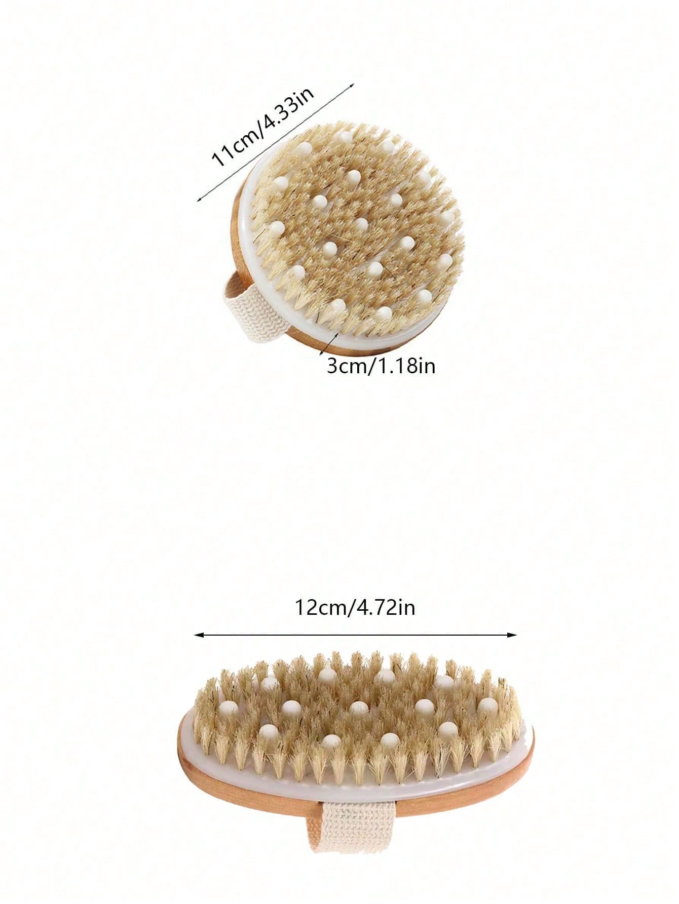 Dual-Purpose Wet & Dry Body Exfoliating Brush- Soft Bristles Gently Slough Off Dead Skin Naturally To Improve Skin Health And Radiance, A Supple Yet Sturdy Natural Massage Brush