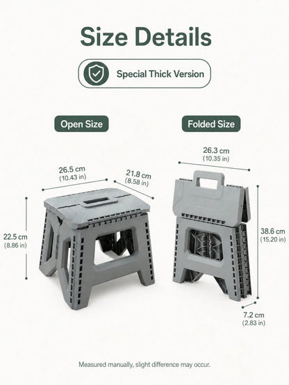 Durable And Foldable Plastic Step Stool, Easy To Carry, Space-Saving, Suitable For Adults And Families, Multi-Purpose Shoe Changing Stool, Folding Stool, Suitable For Indoor Places Such As Home, Kitch