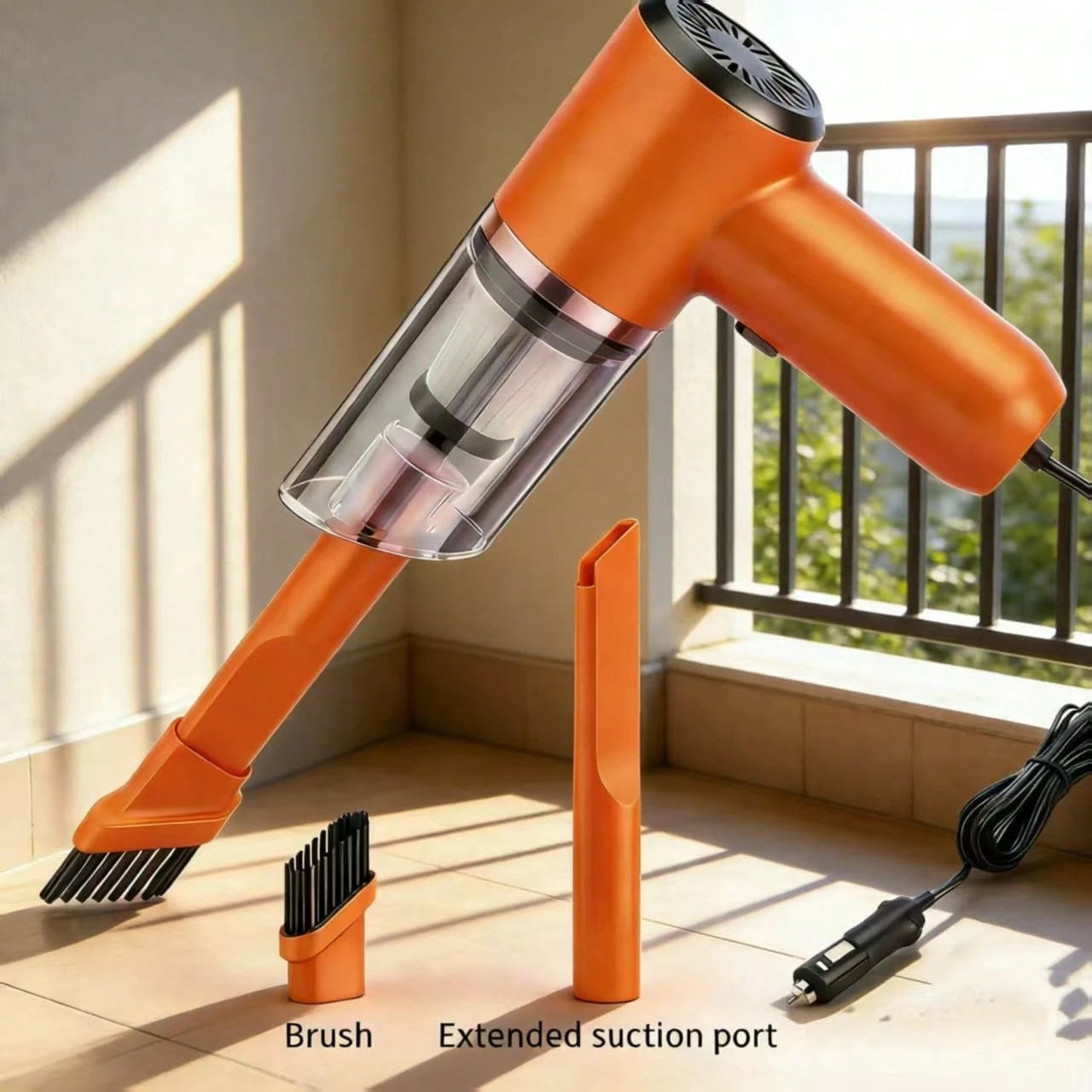 DZDSZQGST 5kpa Portable Mini Handheld Car Vacuum Cleaner- Strong Suction, Dry & Wet Cleaning, &Cute,Multifunctional For Pet Hair, Cat Hair (Super Power)-38000RPM