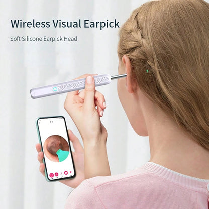Ear Wax Removal- Earwax Remover Tool With 8 Pcs Ear Set- Ear Canal Cleaner With HD Camera- Ear Cleaning Kit With 6 Ear Spoon- 130mAh Rechargeable Ear Camera For IOS & Android
