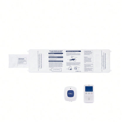 Early Alert Bed Alarm System, Wireless Bed Sensor Pad With Call Button & Pager, Pre-Alert Safety Bed Alarms And Fall Prevention For Elderly, Dementia Patients, And Adults (10 X 35-Inch)