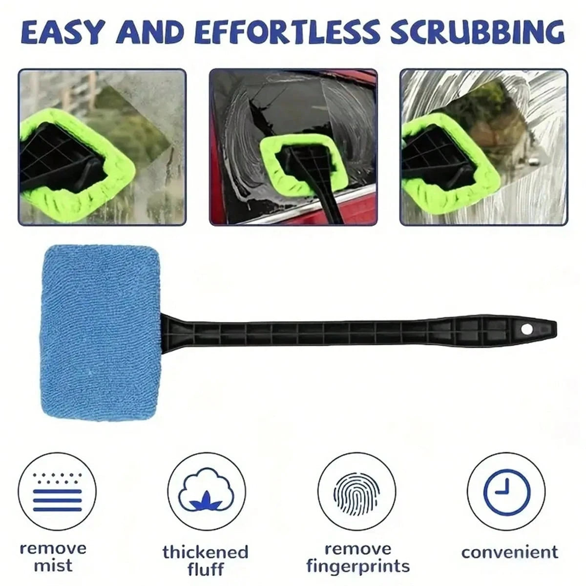 Easily Clean Car Windows, Use This Windshield Cleaning Brush Set!