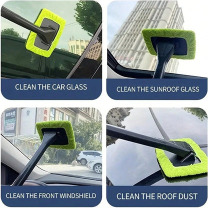 Easily Clean Car Windows, Use This Windshield Cleaning Brush Set!