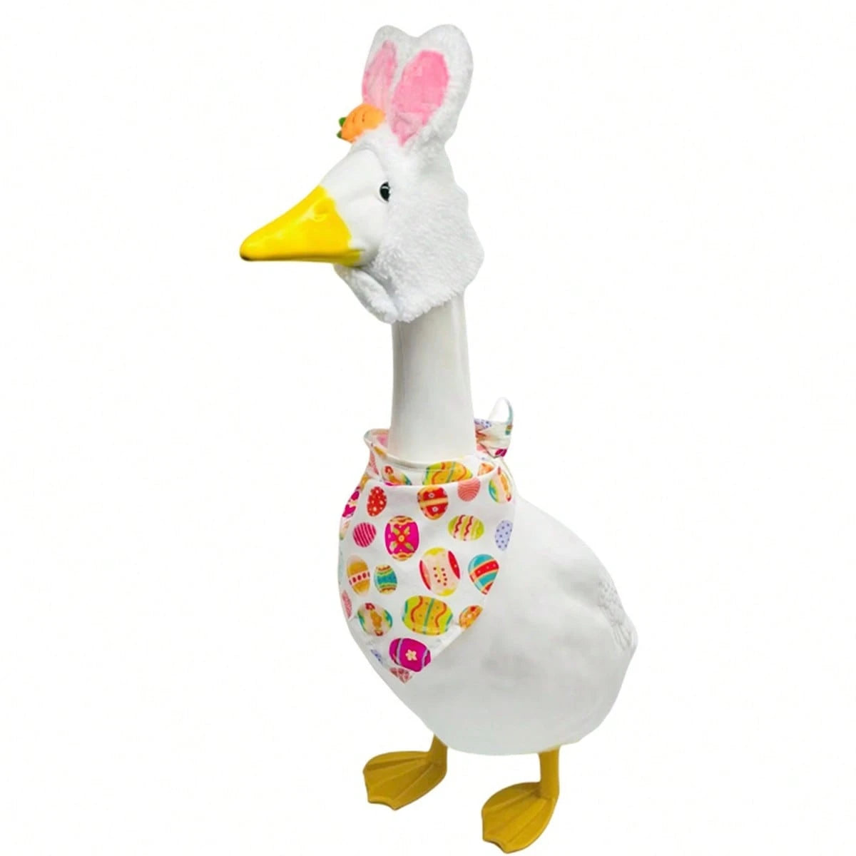 Easter Goose Outfits Lawn Goose Bunny Ears Hat And Easter Egg Bandana Set Holiday Goose Clothes For 23 Goose