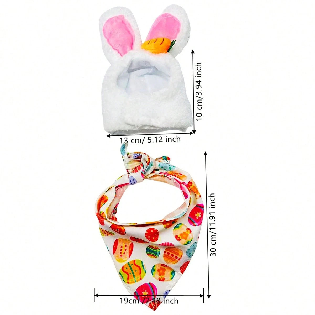 Easter Goose Outfits Lawn Goose Bunny Ears Hat And Easter Egg Bandana Set Holiday Goose Clothes For 23 Goose