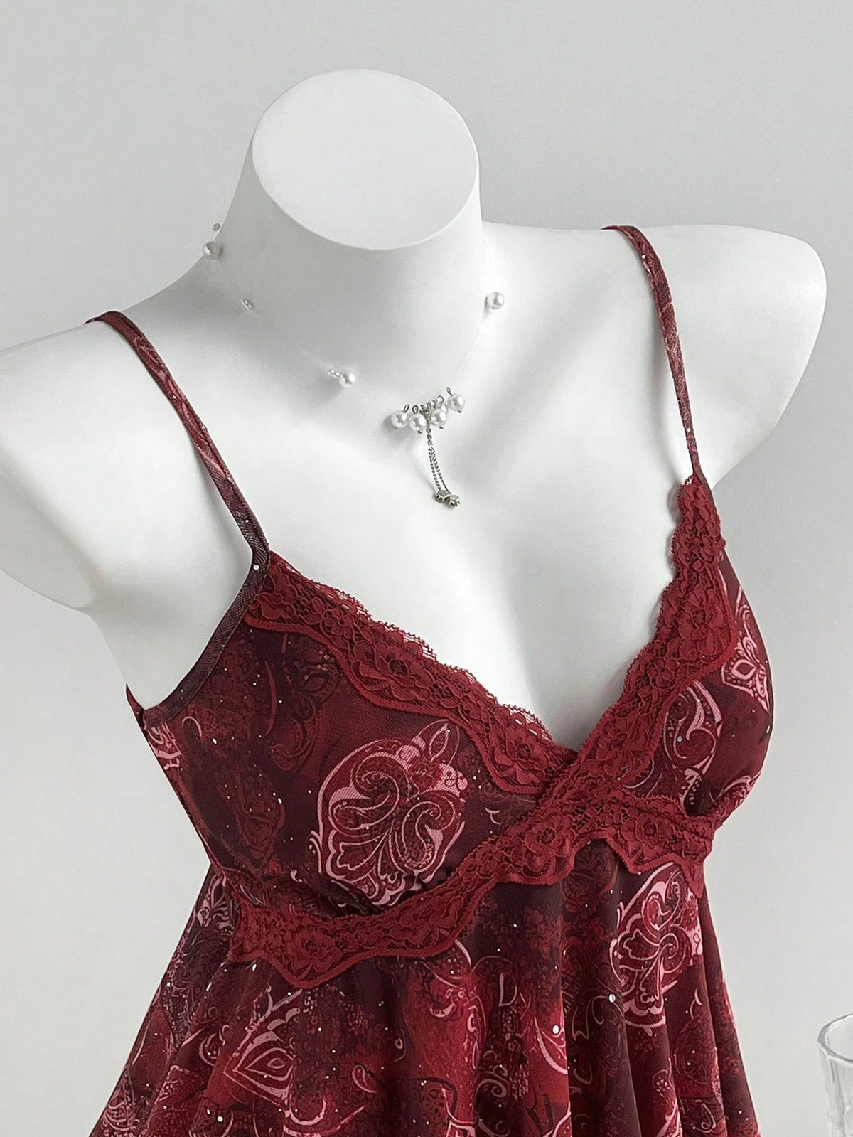 Elamini 1pc Y2K Style Sleeveless Top With Asymmetric Hem, Sequin Floral Print, Crisscross Straps, Casual For Women, Navy Blue, Spring/Summer
