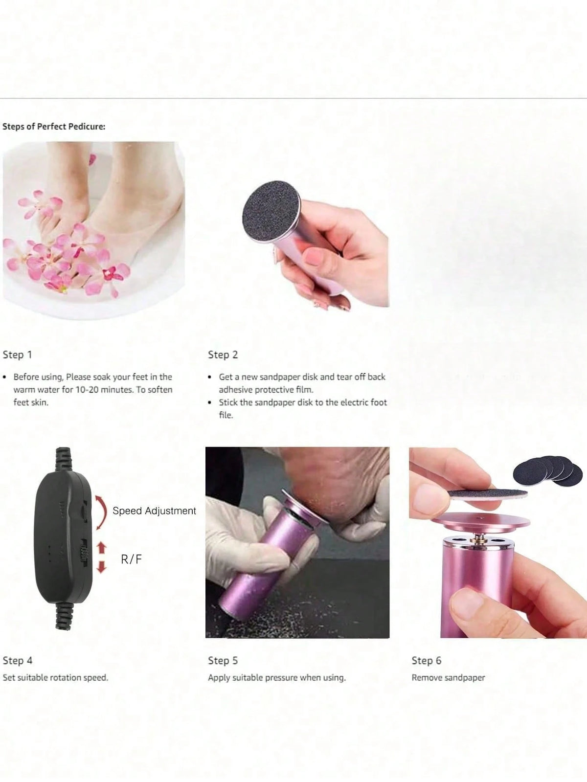 Electric Foot Callus Remover, Electric Foot File For Callus Removal, Best Pedicure Tool, Foot Cleaner, Foot Scrubber For Dead Skin And Dry Heel Cracks