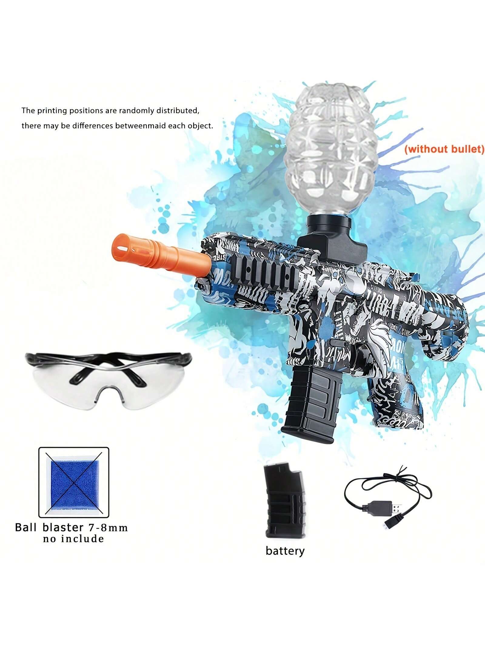 Electric Gel Ball Blaster, Manual & Automatic Gel Ball, Rechargeable Splatter Ball Blaster For Outdoor Activities Team Game