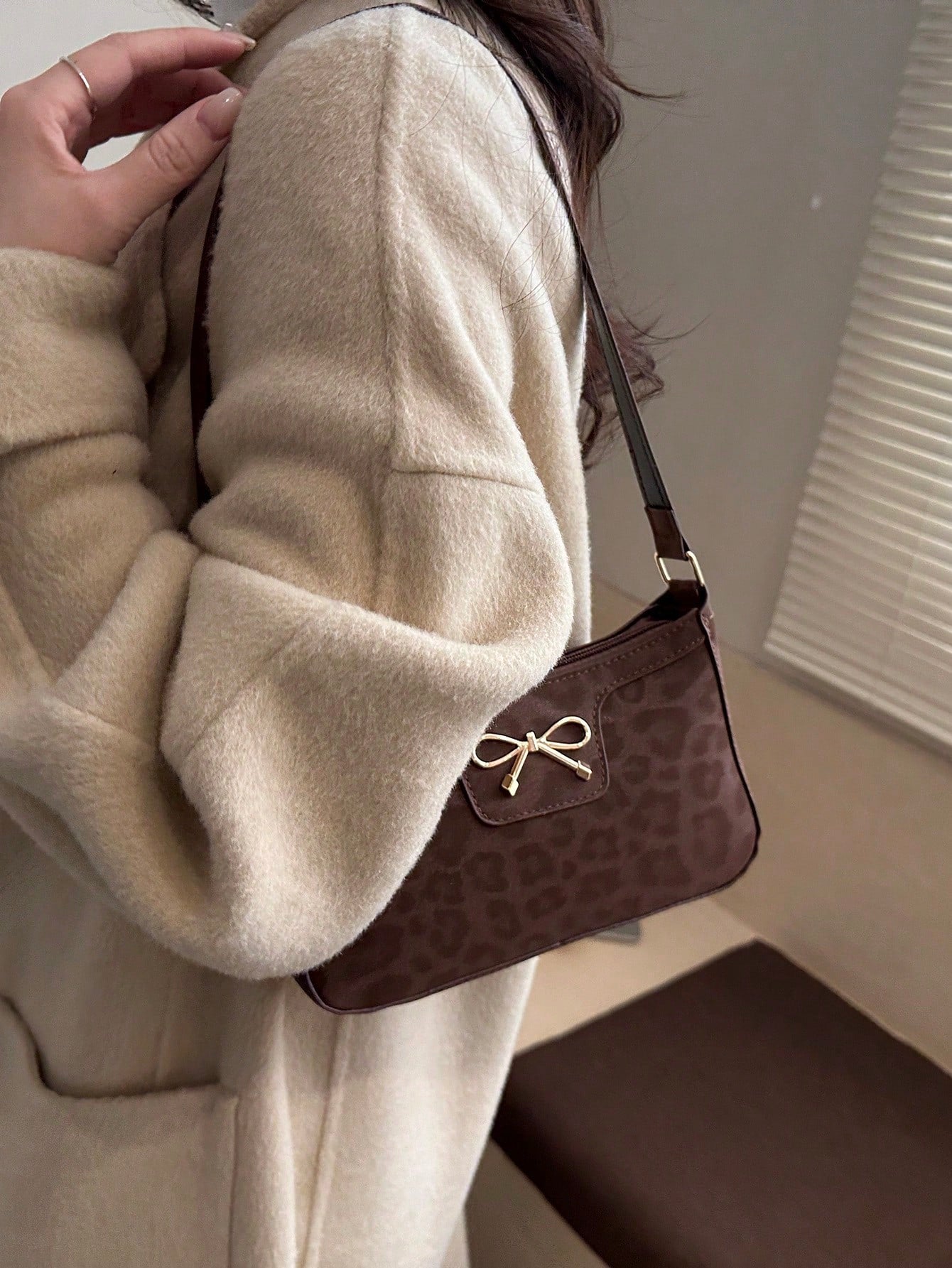 Elegant Crescent Underarm Shoulder Bag, Women's Fashion Casual Solid Color Underarm Bag