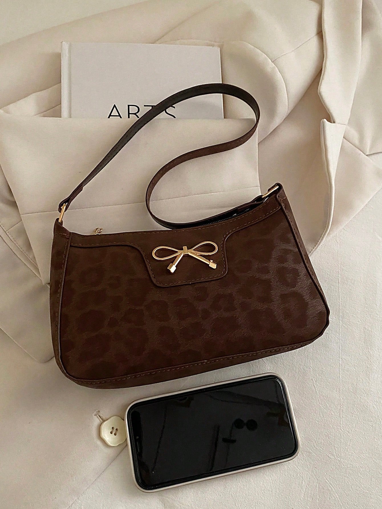 Elegant Crescent Underarm Shoulder Bag, Women's Fashion Casual Solid Color Underarm Bag