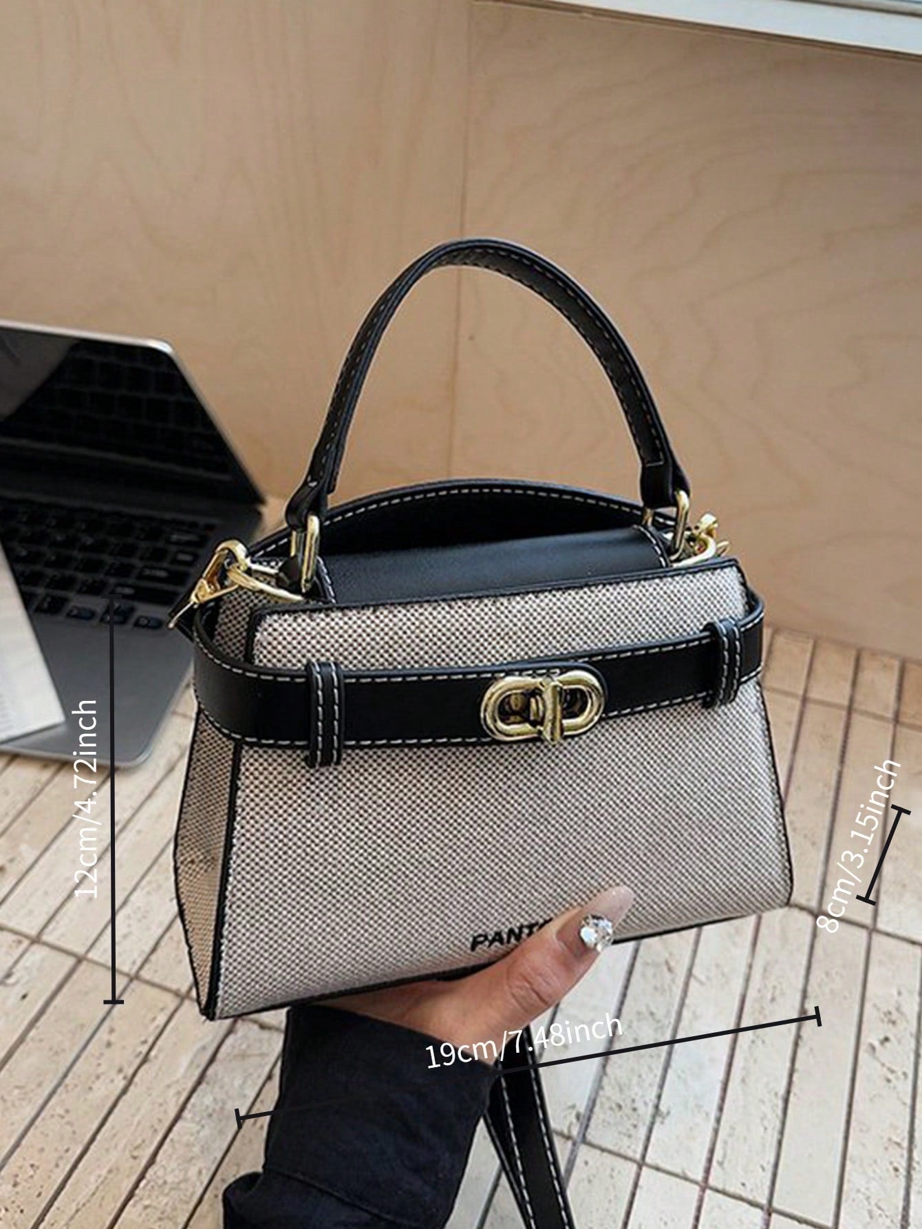 Elegant Lavender Purple PU Leather HandBag, Women's Structured Satchel With Silk Scarf Detail, Durable And Textured Material, Ideal For Commuting, Shopping And Casual Activities, Suitable For Students