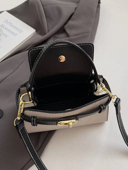 Elegant Lavender Purple PU Leather HandBag, Women's Structured Satchel With Silk Scarf Detail, Durable And Textured Material, Ideal For Commuting, Shopping And Casual Activities, Suitable For Students