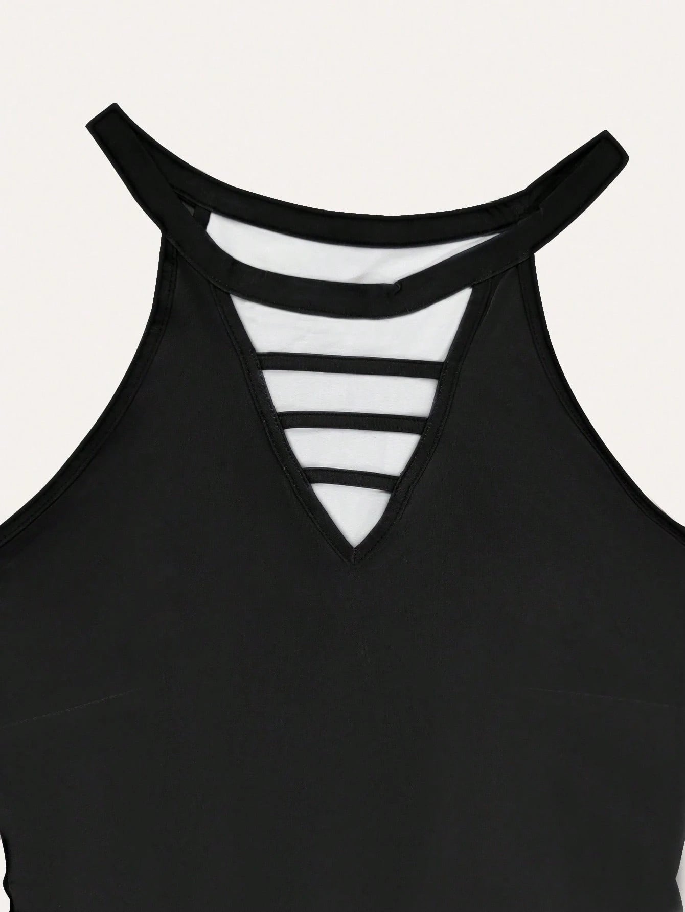 Elegant Sexy Gradient Hollow Design Bodycon Mini Dress, Flattering Silhouette, Suitable For Party, Commute Or Daily Wear, Summer Brown