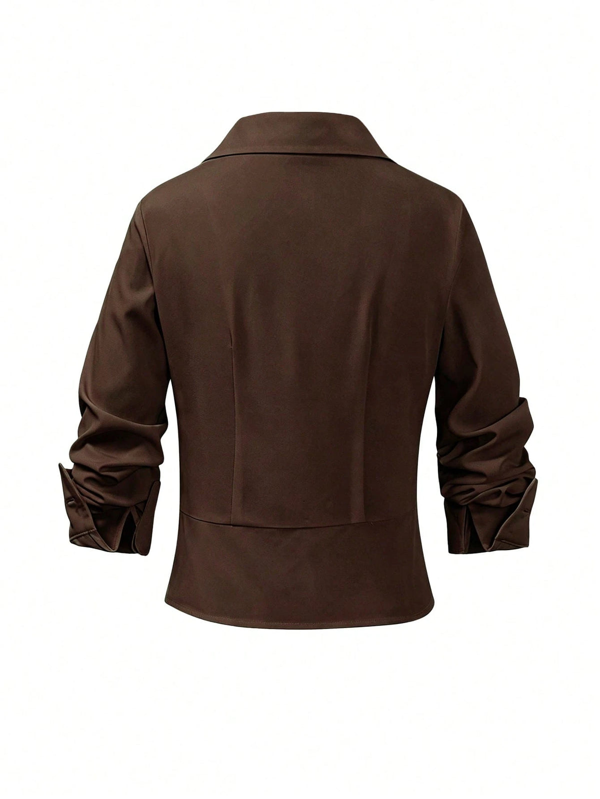 Elenzga Women's Solid Color 2 In 1 Casual Commuter Shirt
