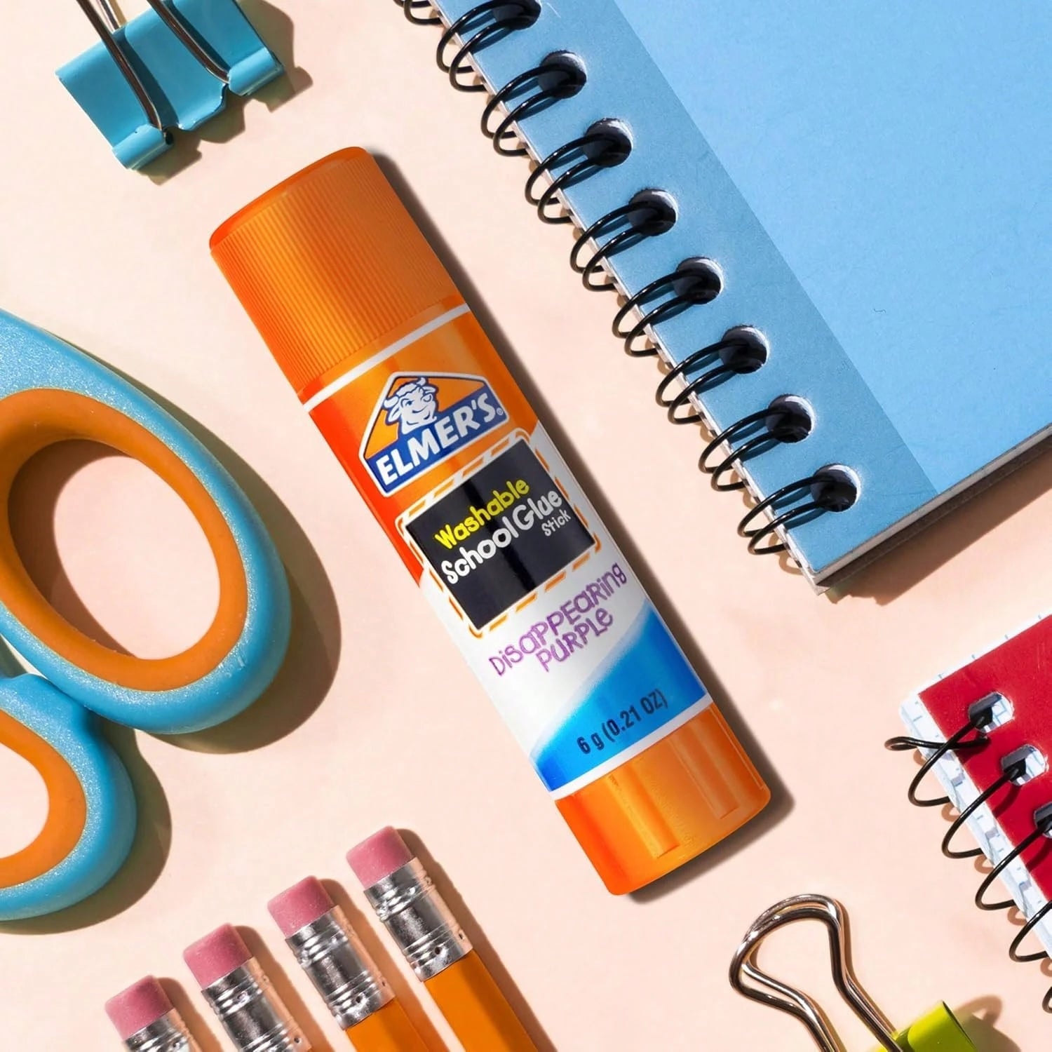 Elmer'S Disappearing Purple School Glue Sticks, Washable, 6 Grams, 12 Count- Arts &Amp; Crafts, Poster, Projects, Back To School, #1 Teacher Brand