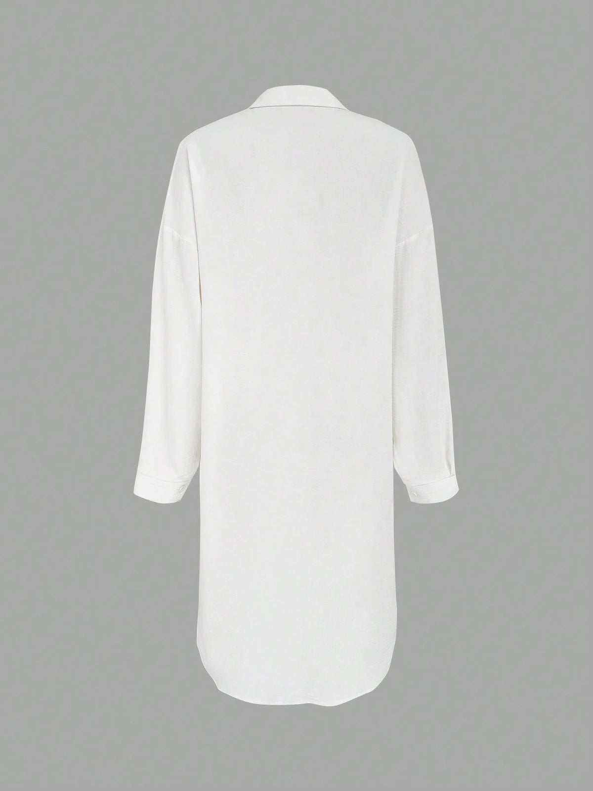 EMERY ROSE LUNE Pleated Long Button Down Women's Shirt With Drop Shoulder Design,Teacher Shirts Fall Cloth For Women