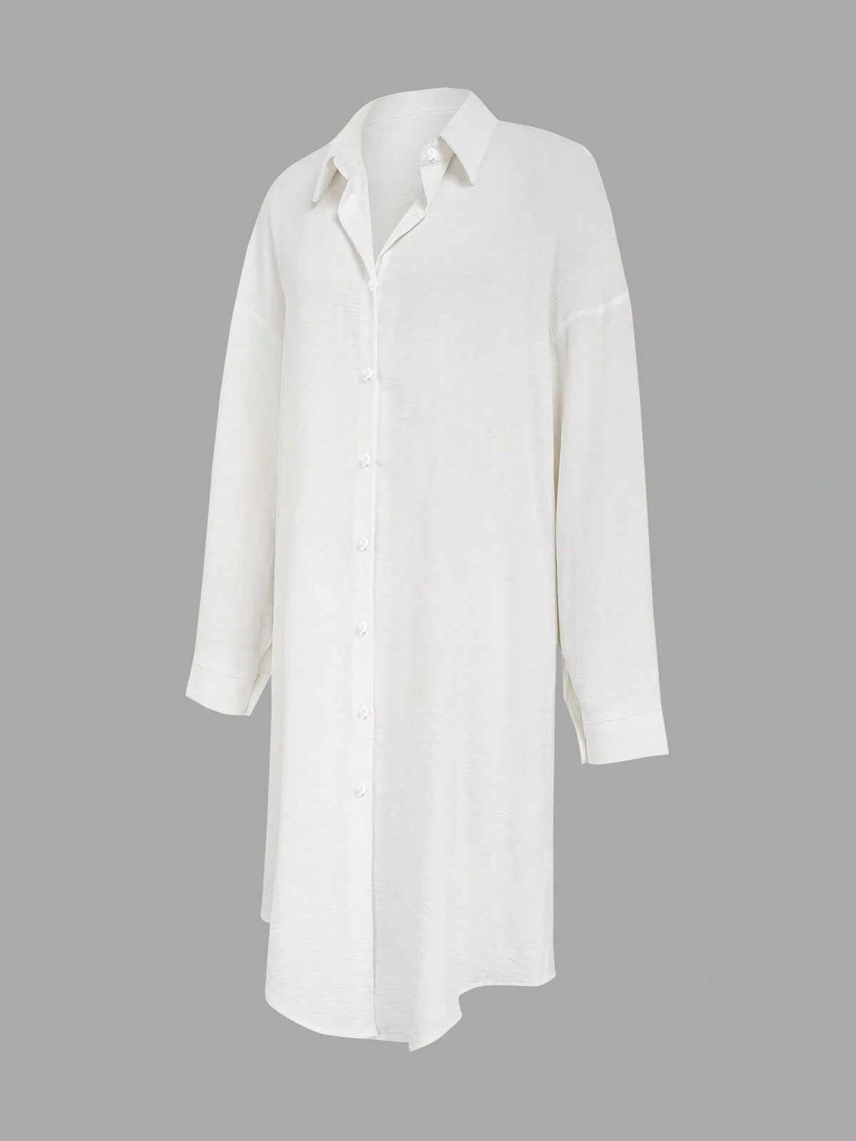 EMERY ROSE LUNE Pleated Long Button Down Women's Shirt With Drop Shoulder Design,Teacher Shirts Fall Cloth For Women