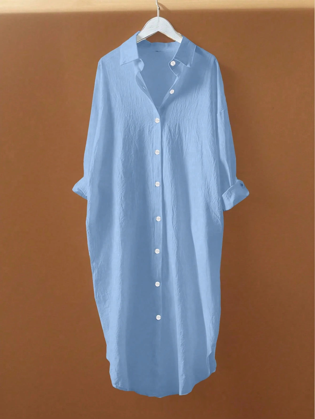 EMERY ROSE LUNE Pleated Long Button Down Women's Shirt With Drop Shoulder Design,Teacher Shirts Fall Cloth For Women