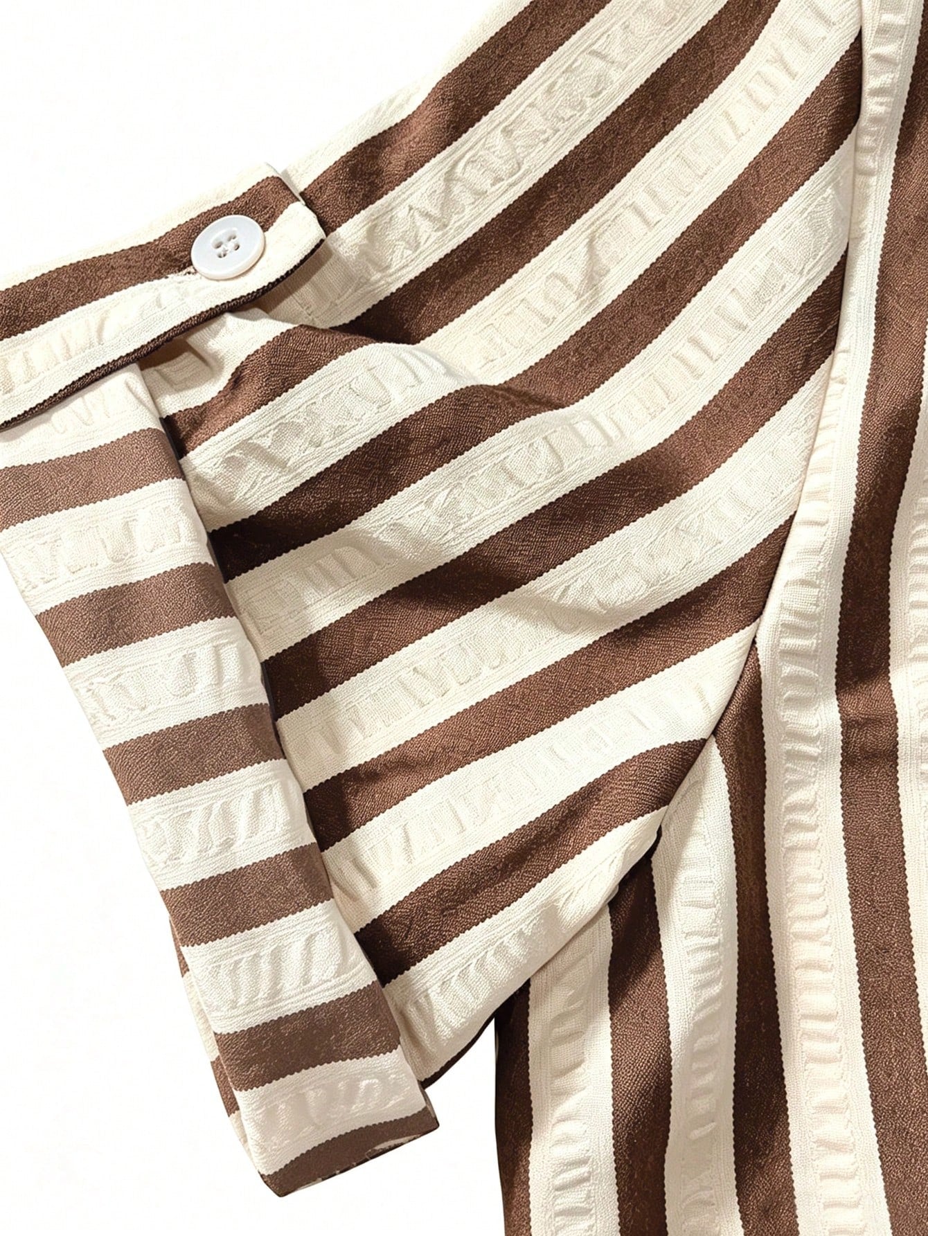 EMERY ROSE New V-Neck Striped Loose Casual Long Button-Down Women's Dress