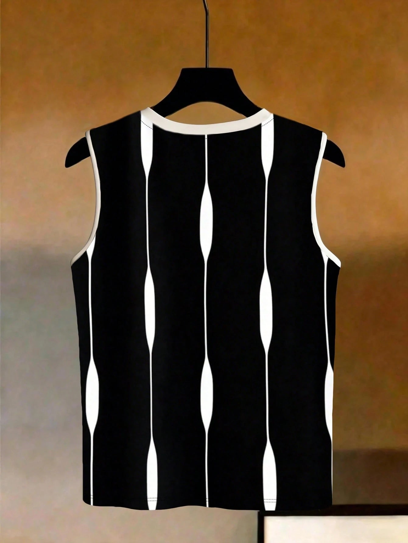 EMERY ROSE Plus Size Contrast Stripe Sleeveless Tank Top For Women