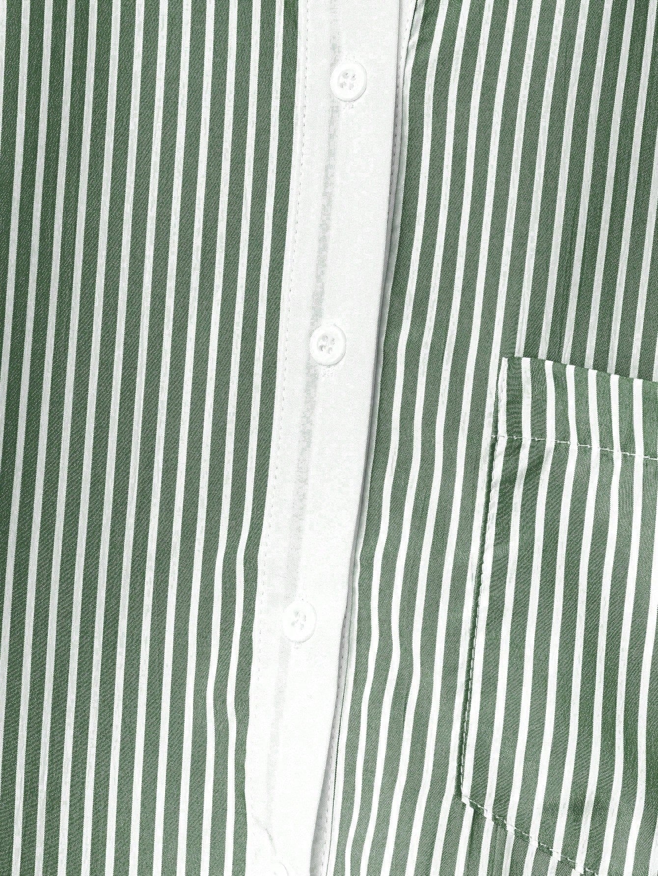 EMERY ROSE Plus Size Summer Casual Striped Patchwork Shirt