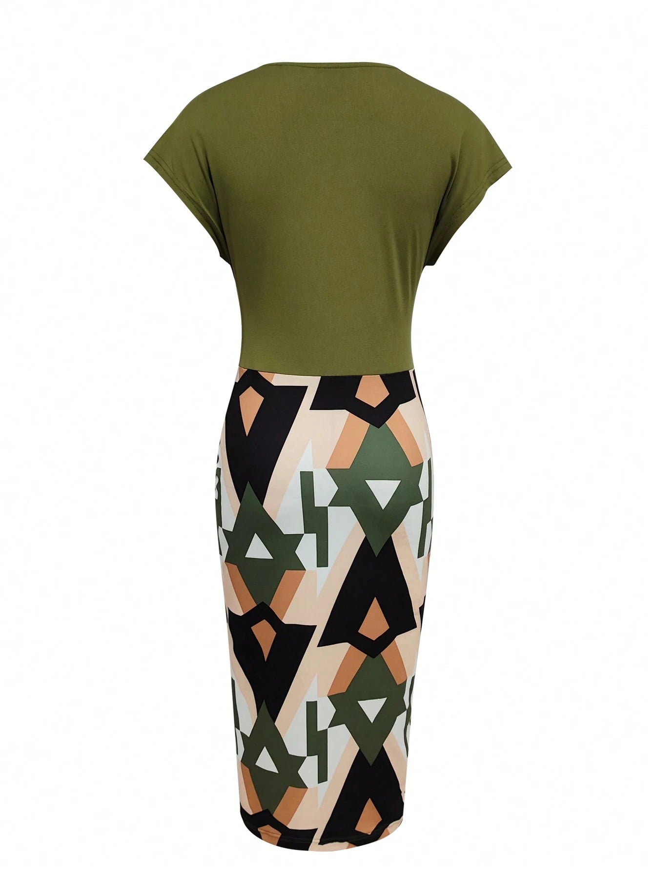 EMERY ROSE Sexy Women's V Neck Drop Shoulder Design Dress Maxi Women Outfit