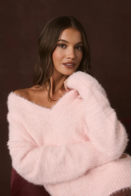 Emmie Knit Sweater - Blush