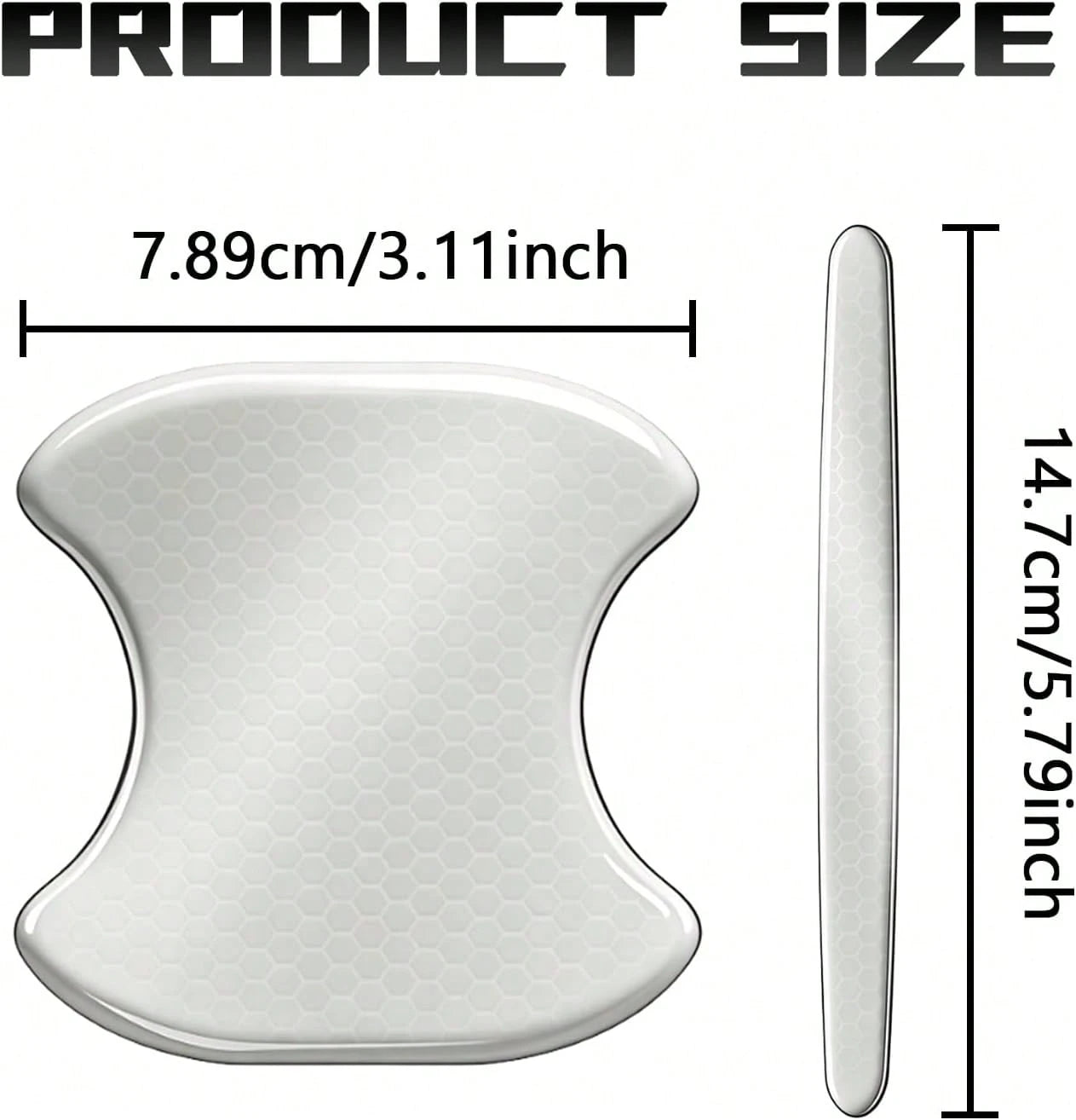 Eponcia Car Door Handle Scratch Protectors Edge Guards, Reflective Anti-Scratch Door Bowl Handle Stickers Universal For Cars SUVs Trucks Doors Entry Guard Automotive Exterior Accessories (White, 8PCS)