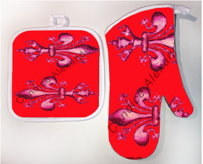 Pot Holder & Oven Mitt Set
