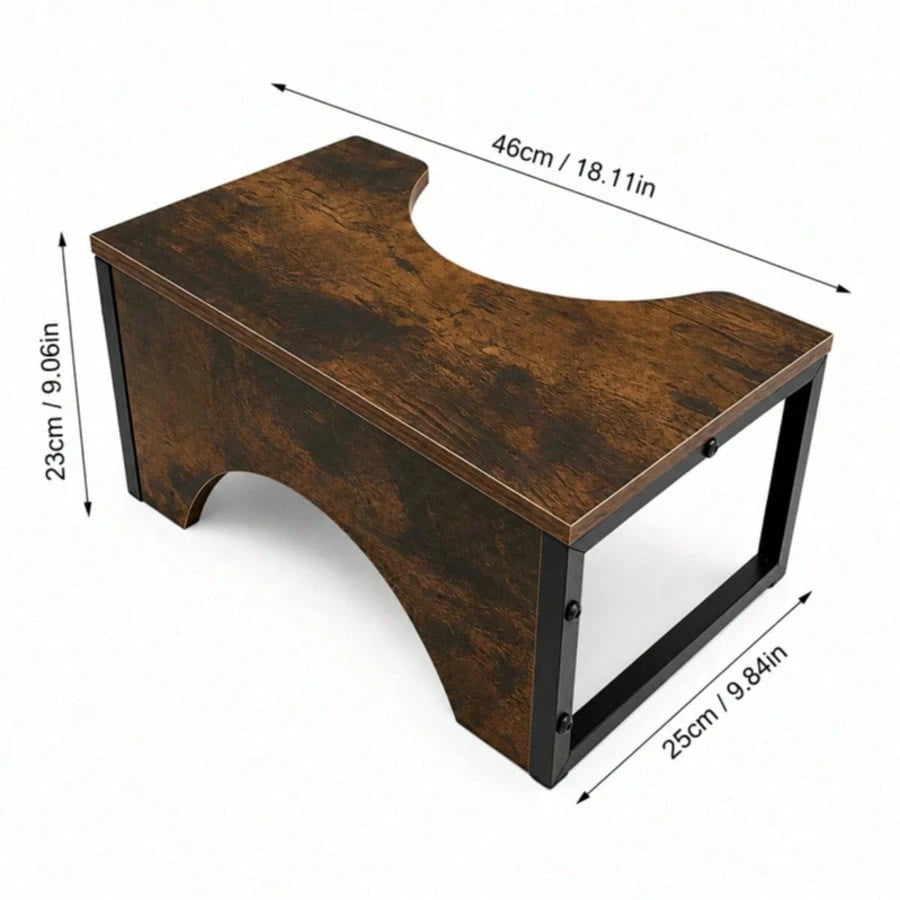Ergonomic Toilet Stool, Non-Slip Bathroom Footstool, Thickened Heavy-Duty Toilet Seat Stool, Squatting Posture Health Aid