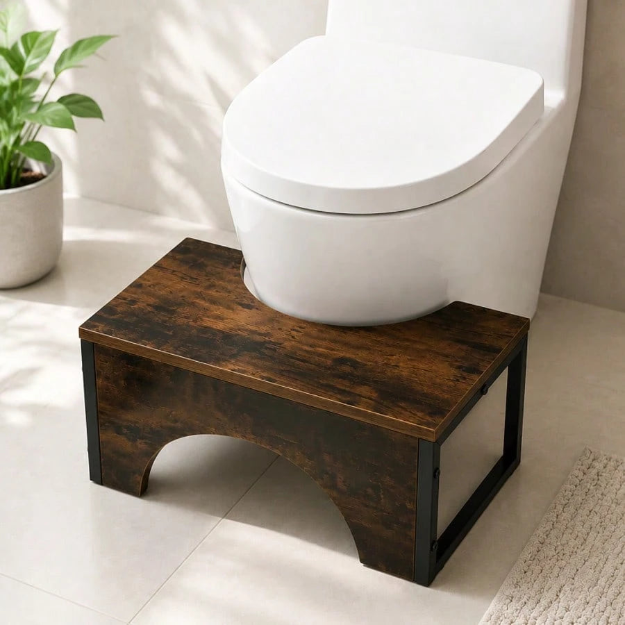 Ergonomic Toilet Stool, Non-Slip Bathroom Footstool, Thickened Heavy-Duty Toilet Seat Stool, Squatting Posture Health Aid