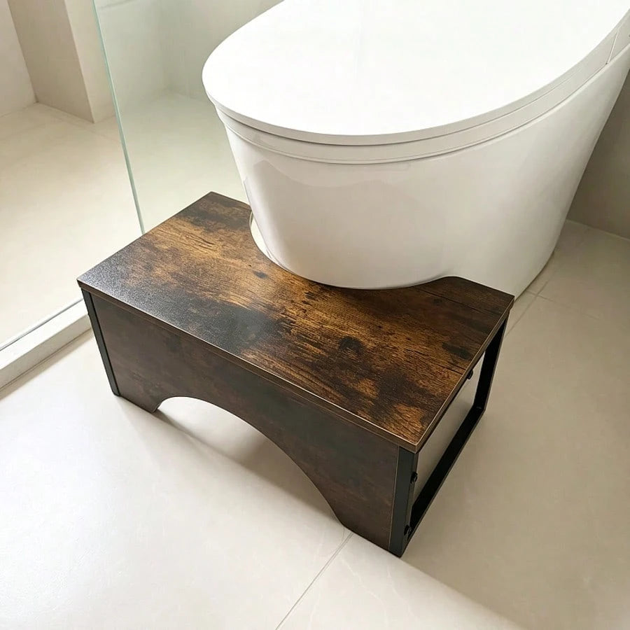 Ergonomic Toilet Stool, Non-Slip Bathroom Footstool, Thickened Heavy-Duty Toilet Seat Stool, Squatting Posture Health Aid