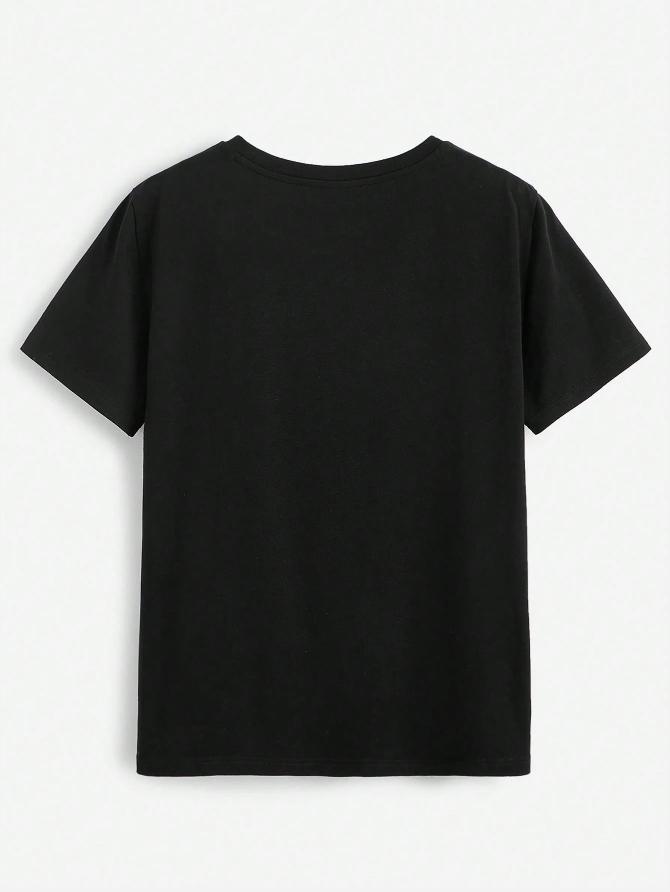 Essnce 4pcs Solid Color Round Neck Casual All-Match Tee, Versatile Plus Size Women T-Shirt For Summer