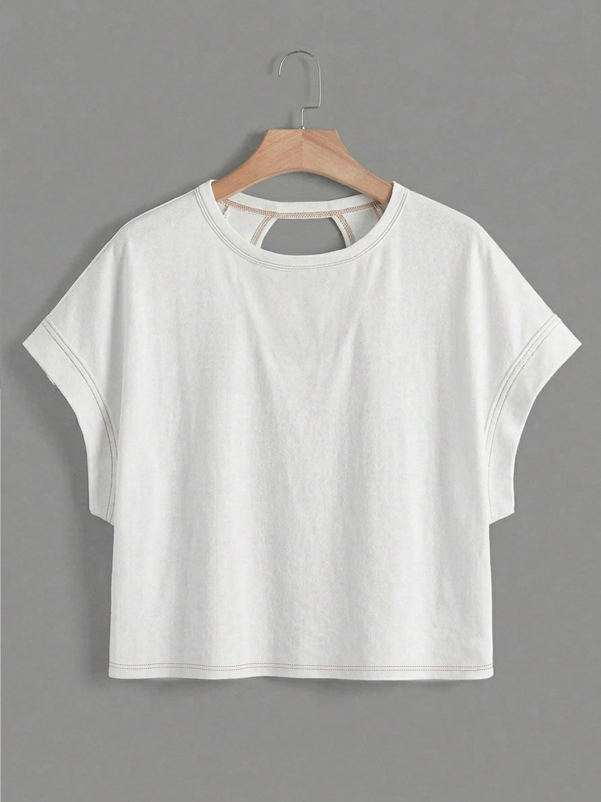 Essnce Women's Casual Round Neck Backless Asymmetrical Hem Loose Sleeveless T-Shirt, 100% Cotton, Suitable For Summer