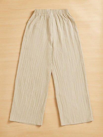 Essnce Women's Casual Simple Textured Long Pants Summer Spring Valentine Day New Years