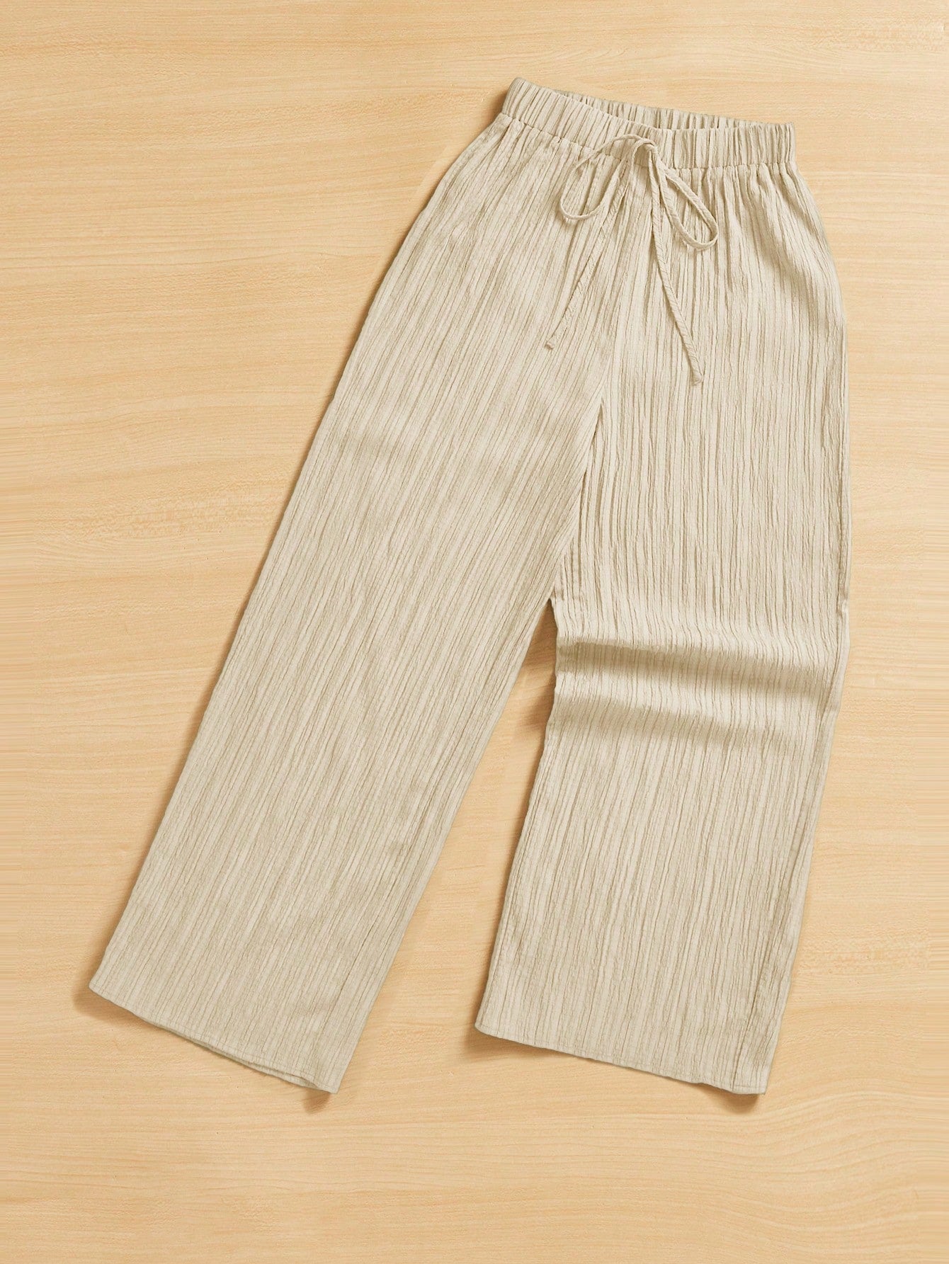 Essnce Women's Casual Simple Textured Long Pants Summer Spring Valentine Day New Years