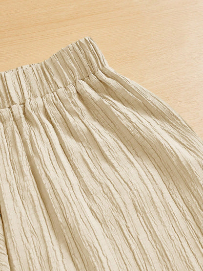 Essnce Women's Casual Simple Textured Long Pants Summer Spring Valentine Day New Years