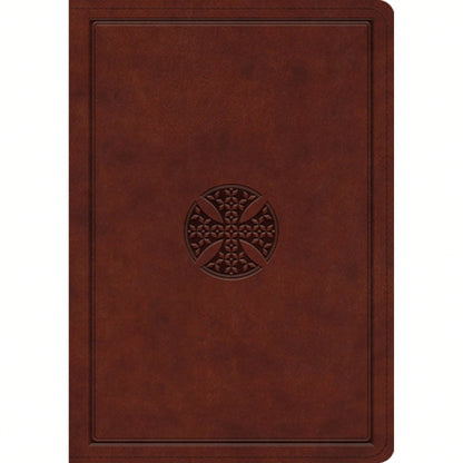 ESV Journaling Bible, Interleaved Edition (Trutone, Mahogany, Mosaic Cross Design) (Hardcover) By Esv Bibles