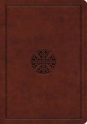 ESV Journaling Bible, Interleaved Edition (Trutone, Mahogany, Mosaic Cross Design) (Hardcover) By Esv Bibles