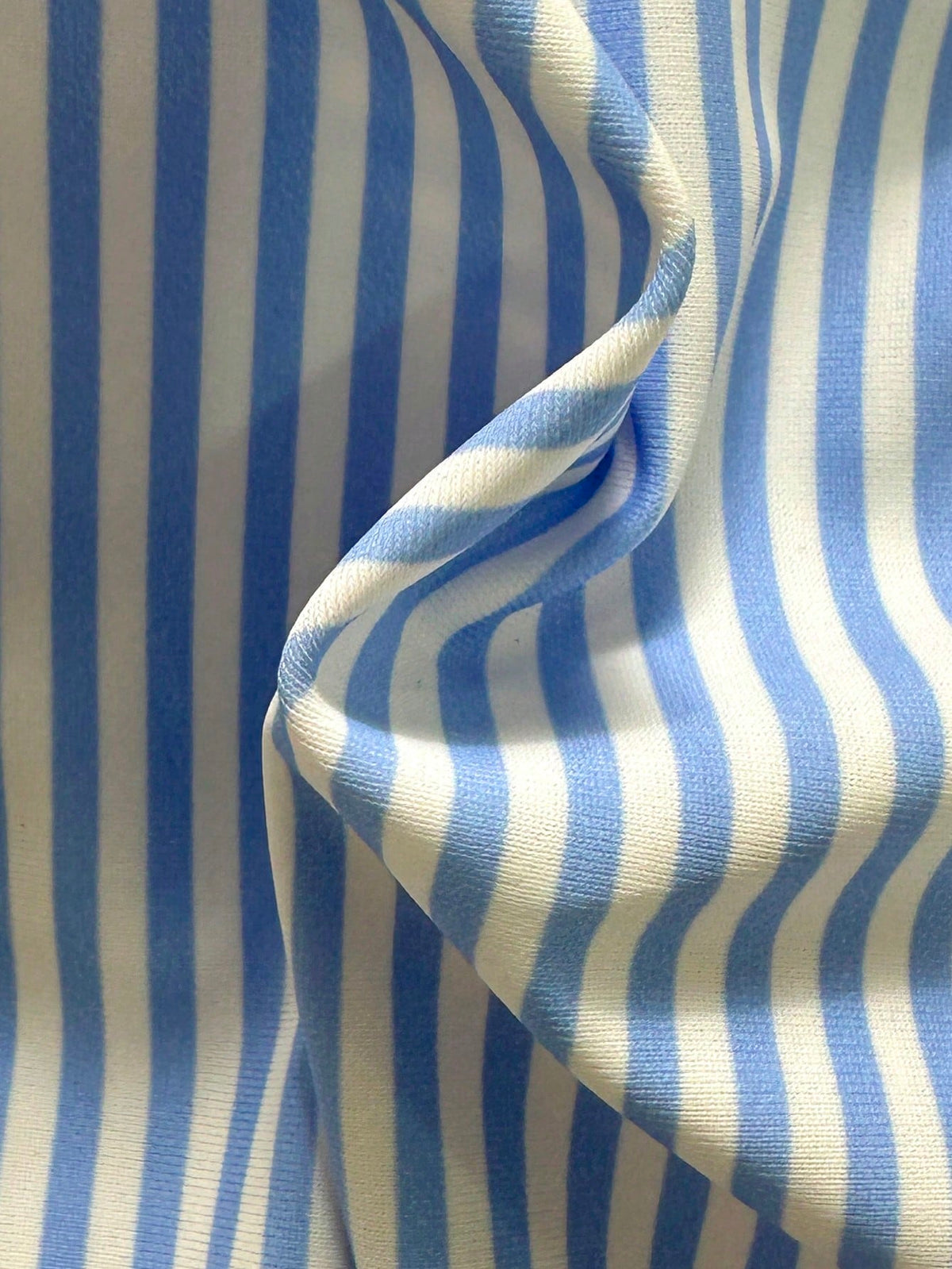 European And American Sexy Blue And White Striped Vacation Style High-End Bandeau Bikini 2 Pieces Set Beach Summer